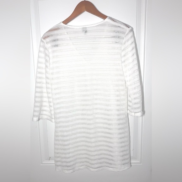 Portocruz Swimsuit Cover up white V neck Medium - Picture 5 of 6